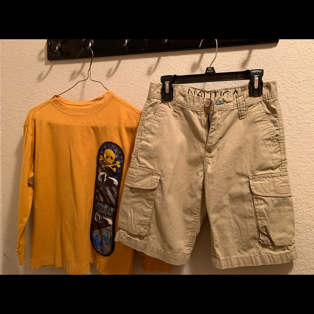 Boys L/S tee shirt with Cargo Shorts, B201